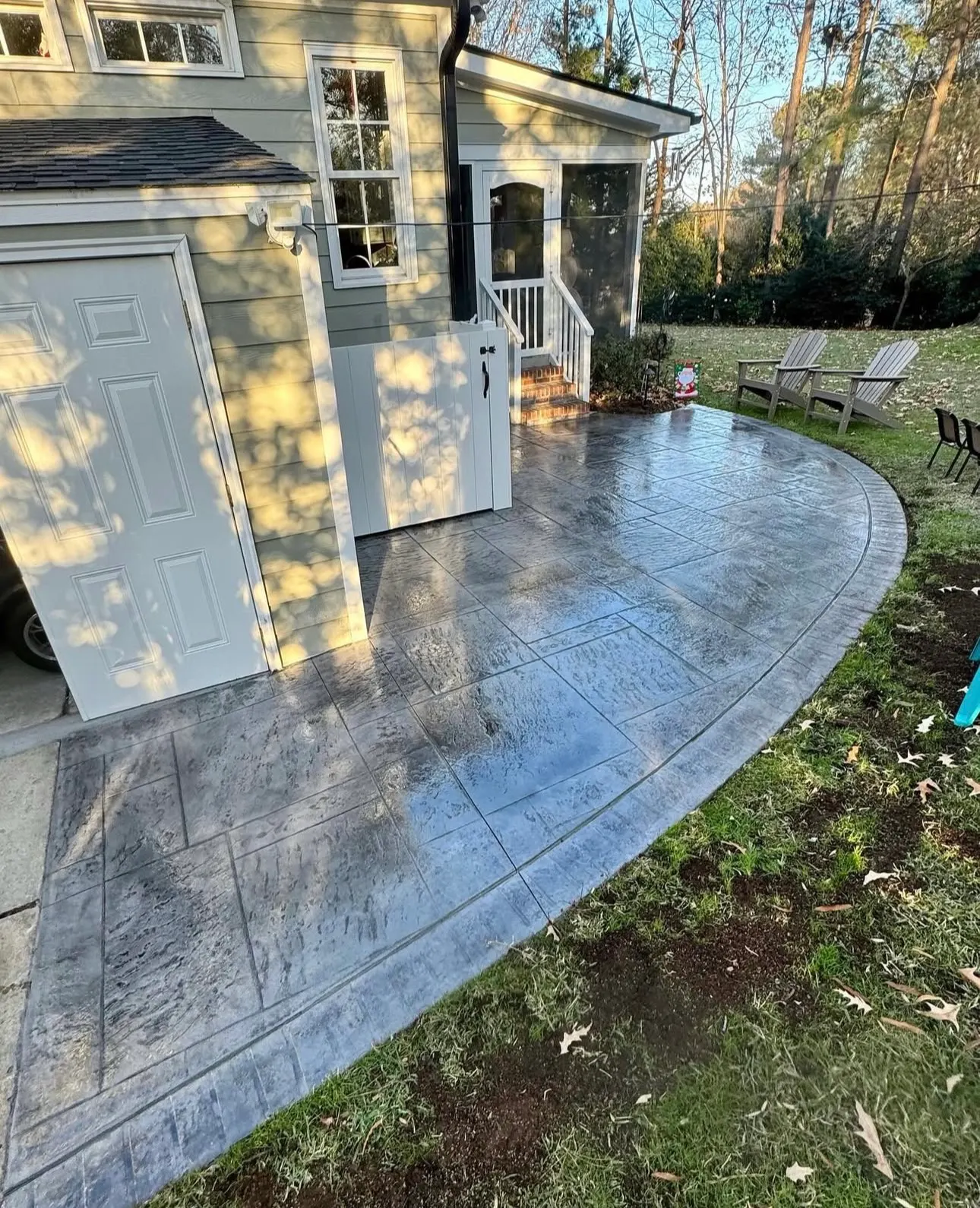 Stamped patio